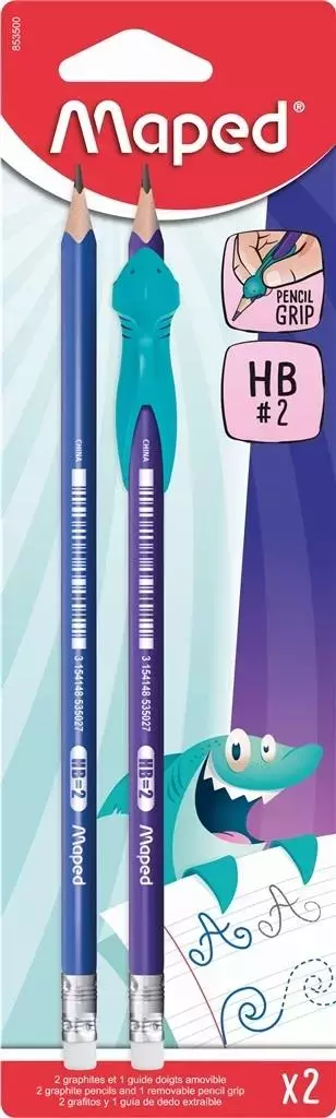Ołówek z gumką Kidy Learn HB 2szt MAPED - Papiernicze i szkolne