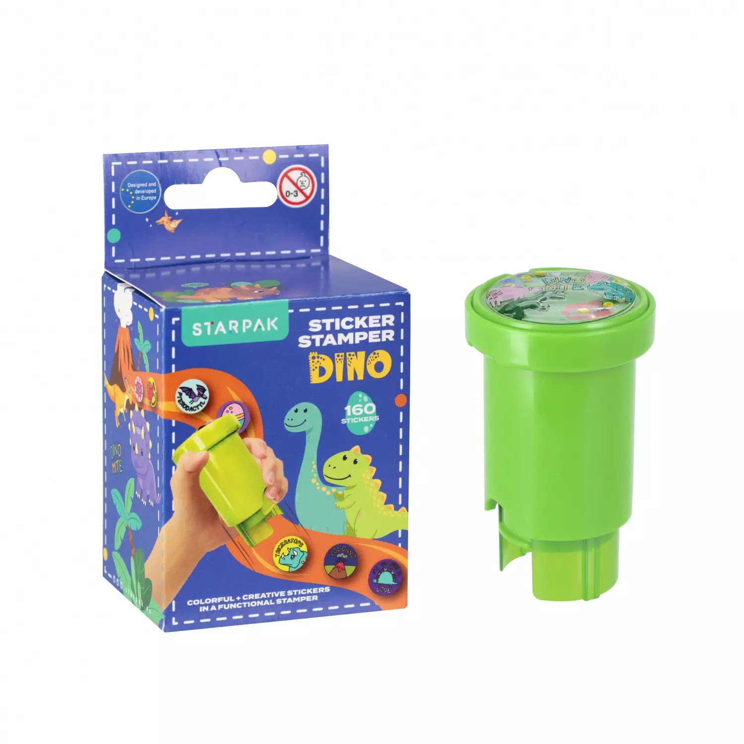 Stempel z Naklejkami Dino Starpak 541705 - Papiernicze i szkolne