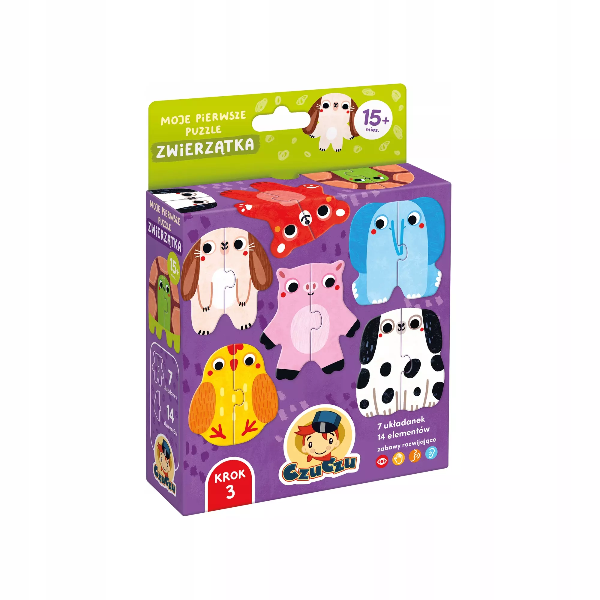 CzuCzu Moje pierwsze puzzle Zwierzątka dla dzieci 15 mies.+ - Puzzle