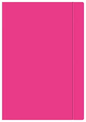 Teczka Fluo A4 z gumką, różowa - Papiernicze i szkolne