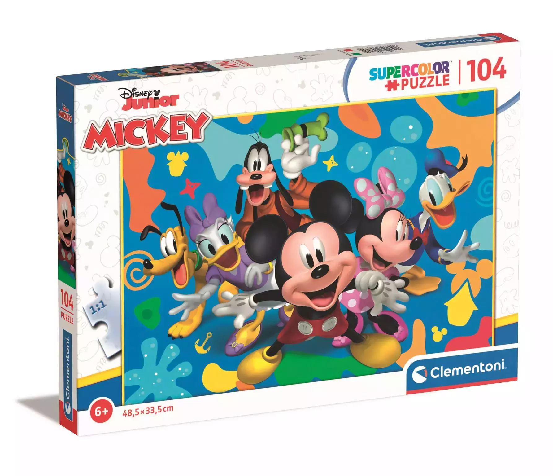 Puzzle 104 Super Kolor Disney Mickey and Friends - Clementoni