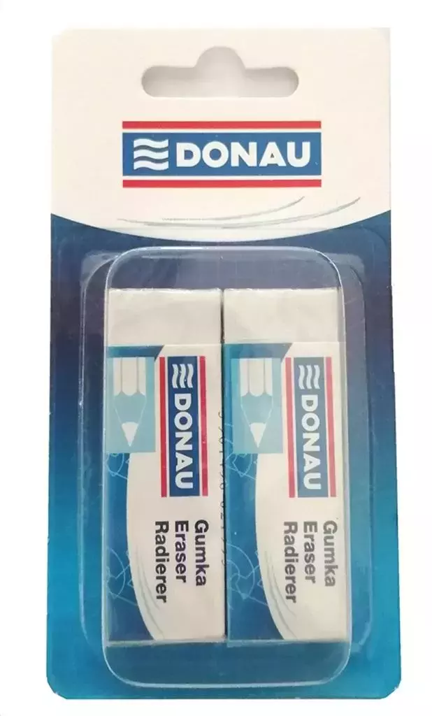 Gumka uniwersalna 62x21x11mm 2szt - Papiernicze i szkolne