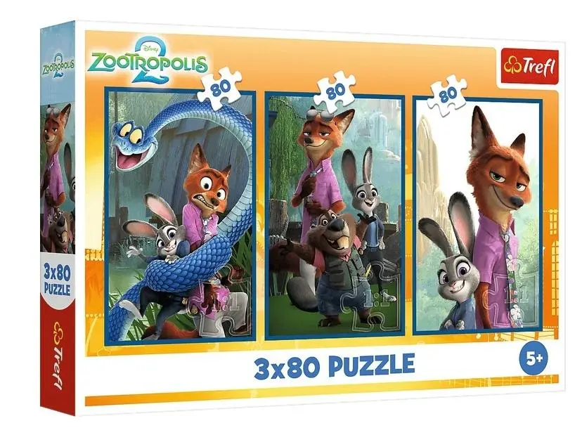 Puzzle 3x80 Zwierzakowe śledztwo TREFL - Puzzle