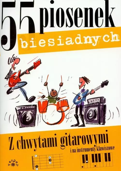 55 piosenek biesiadnych z chwytami gitarowymi i na instrumenty klawiszowe - Książki