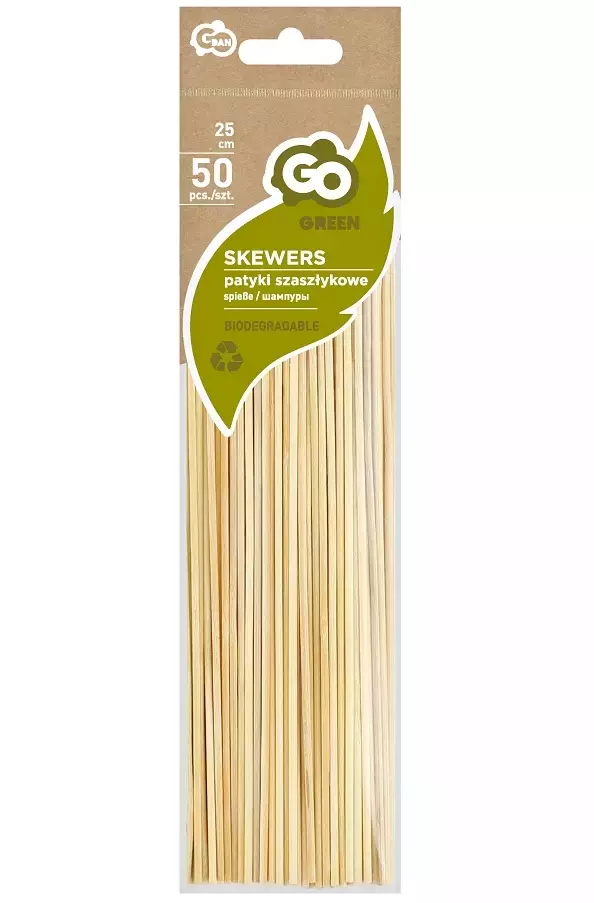 Patyczki do szaszłyków 25 cm (50 sztuk) - Zabawki