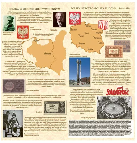 Mapa z naklejkami "Dookoła Polski" - Książki