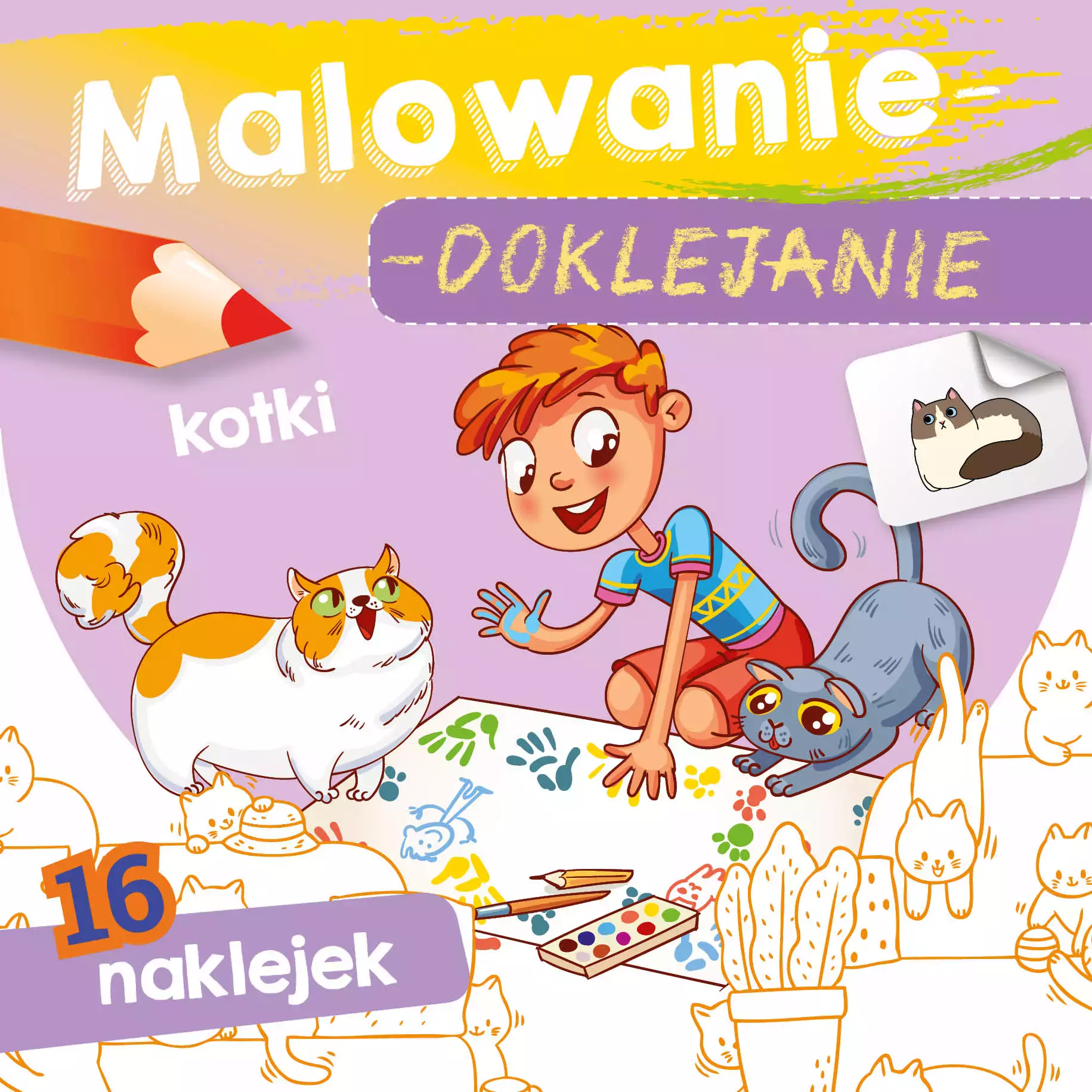 Malowanie-doklejanie. Kotki - Książki
