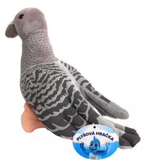 Pluszak gołąb Mikro Trading 93776 szary 22 cm - Zabawki