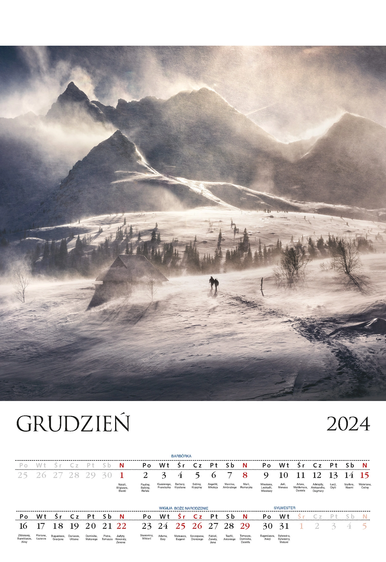 Kalendarz 2024. Polskie góry - Książki