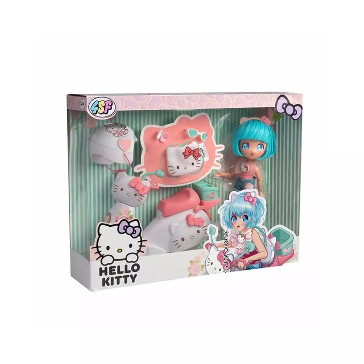 MANGA HELLO KITTY Różowy Skuter, lalka - Zabawki