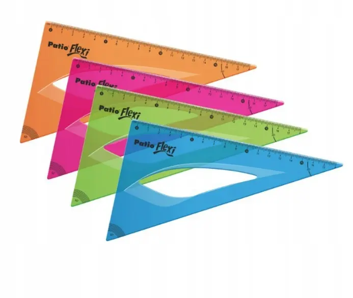 Ekierka szkolna Patio flexi pomarańczowa 18 cm - Papiernicze i szkolne