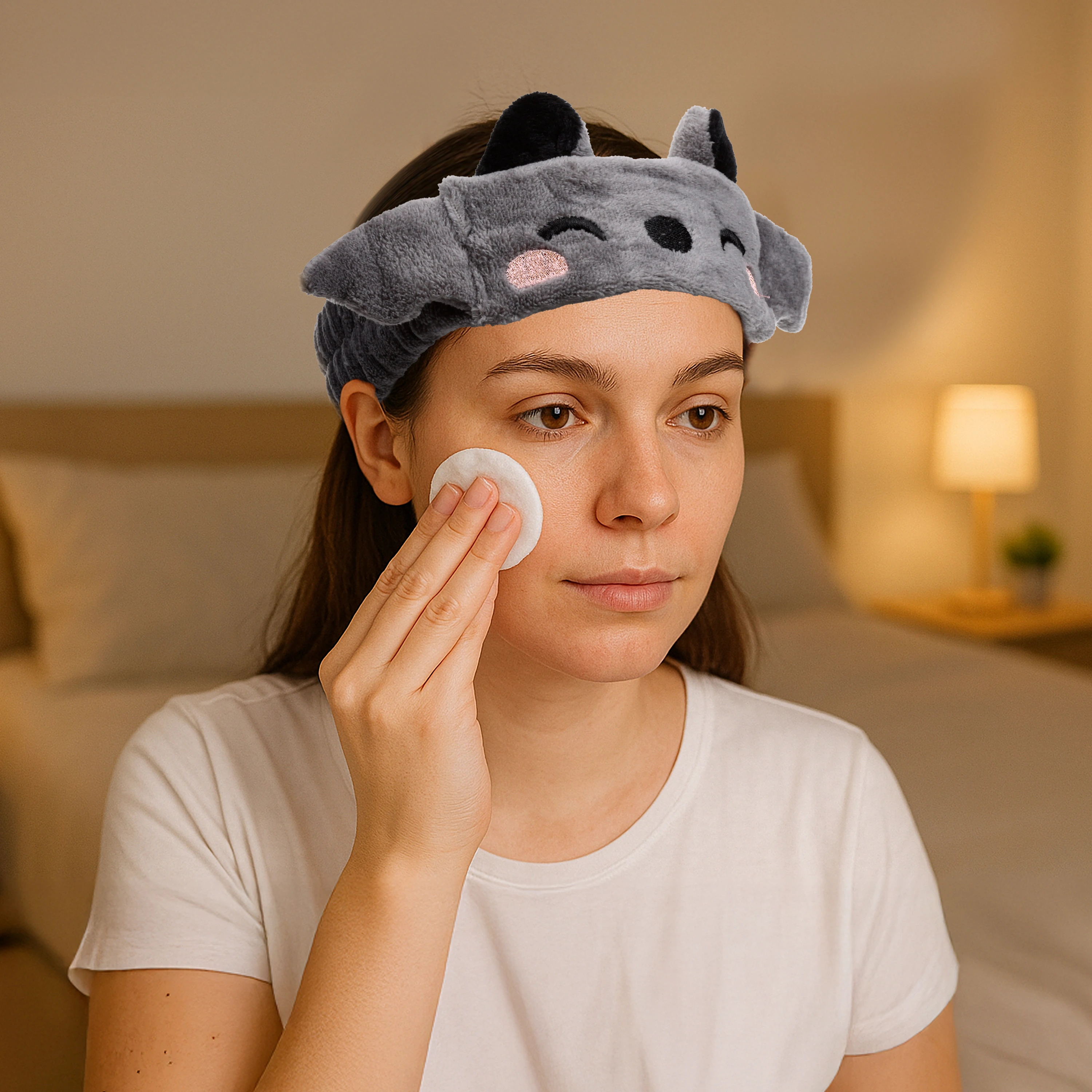 Pluszowa opaska do makijażu - Nietoperz Dexter - Adoramals - Zabawki