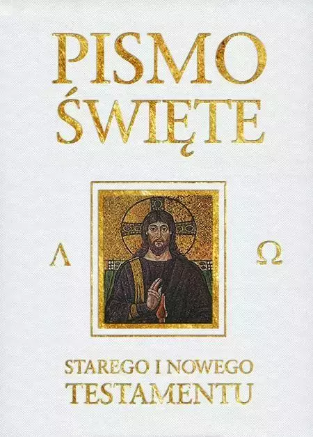 Pismo Święte Starego i Nowego Testamentu, białe ze złoceniem