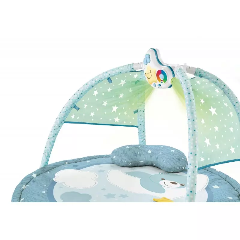 First Dreams. Mata dla niemowlaka 3w1 z melodiami i kolorowymi projekcjami, niebieska - Zabawki