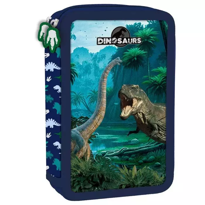 Piórnik 2zam Wyp Dinozaur 19 Derform Fol - Papiernicze i szkolne