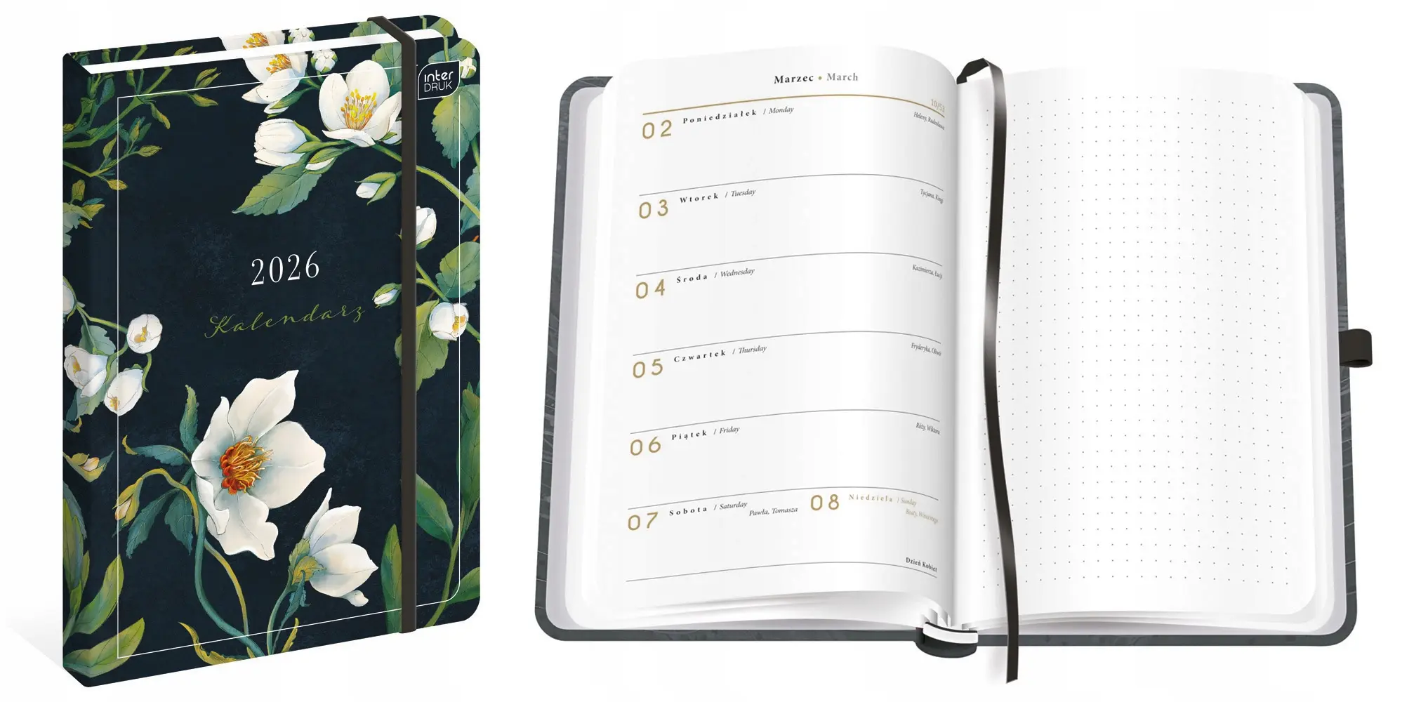 Kalendarz książkowy 2026 A5 Interdruk wielokolorowy - Książki