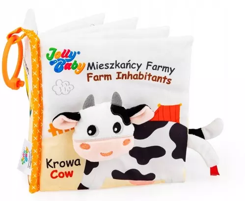 Jolly Baby. Mieszkańcy farmy, miękka książeczka sensoryczna - Zabawki