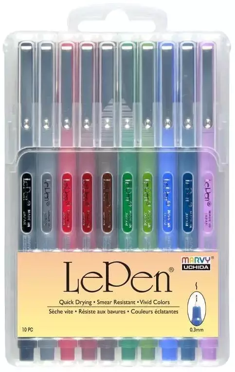 Długopisy Marvy Le Pen Dark (10 sztuk)