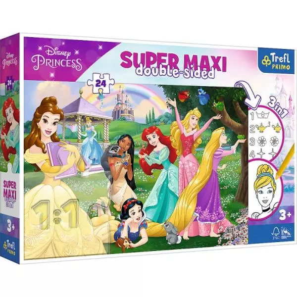 Puzzle 24el Trefl Super Maxi Wesole Ksiezniczki - Trefl