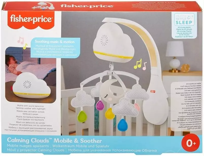 Fisher-Price. GRP99 Karuzela chmurkowa, uspokajacz z lampką i dźwiękami - Mama i dziecko