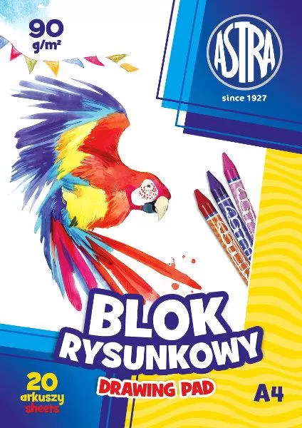 Blok rysunkowy A4, 20 arkuszy - Papiernicze i szkolne