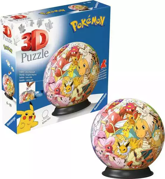 Puzzle 3D 72 elementy. Pokemon postacie