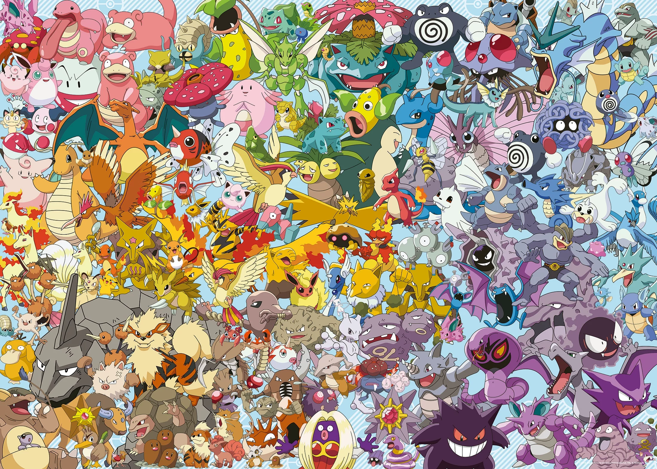 Puzzle 1000 elementów. Challenge. Pokemon - Puzzle