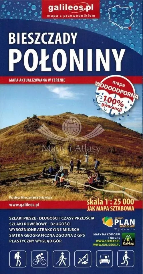 Bieszczady połoniny 1:25 000 - Książki
