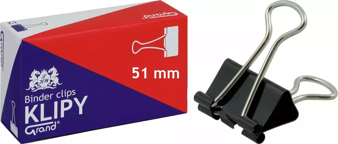 Klipy 51 mm (12 sztuk) - Papiernicze i szkolne