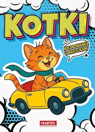 Kolorowanka komiksowa Kotki z naklejkami - Książki