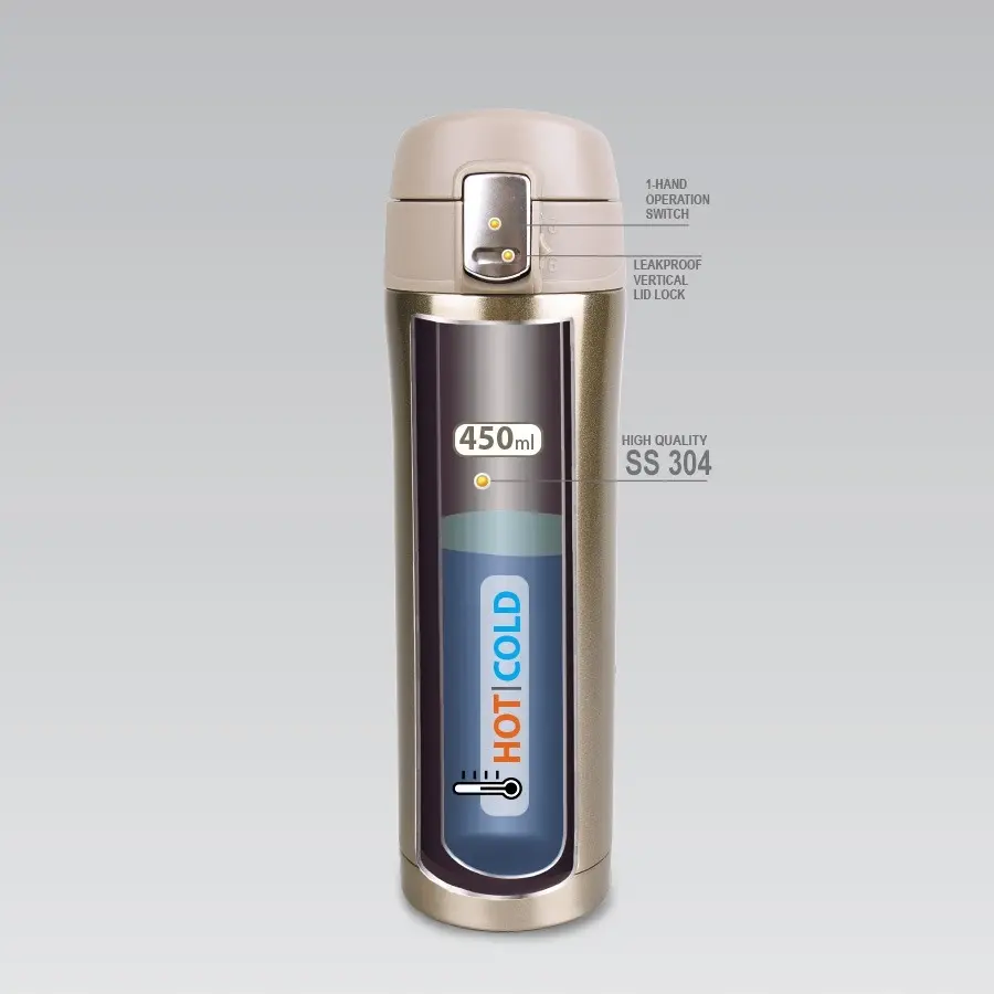 Kubek Termiczny Collection 450 Ml Maestro Złoty - Elektronika i akcesoria