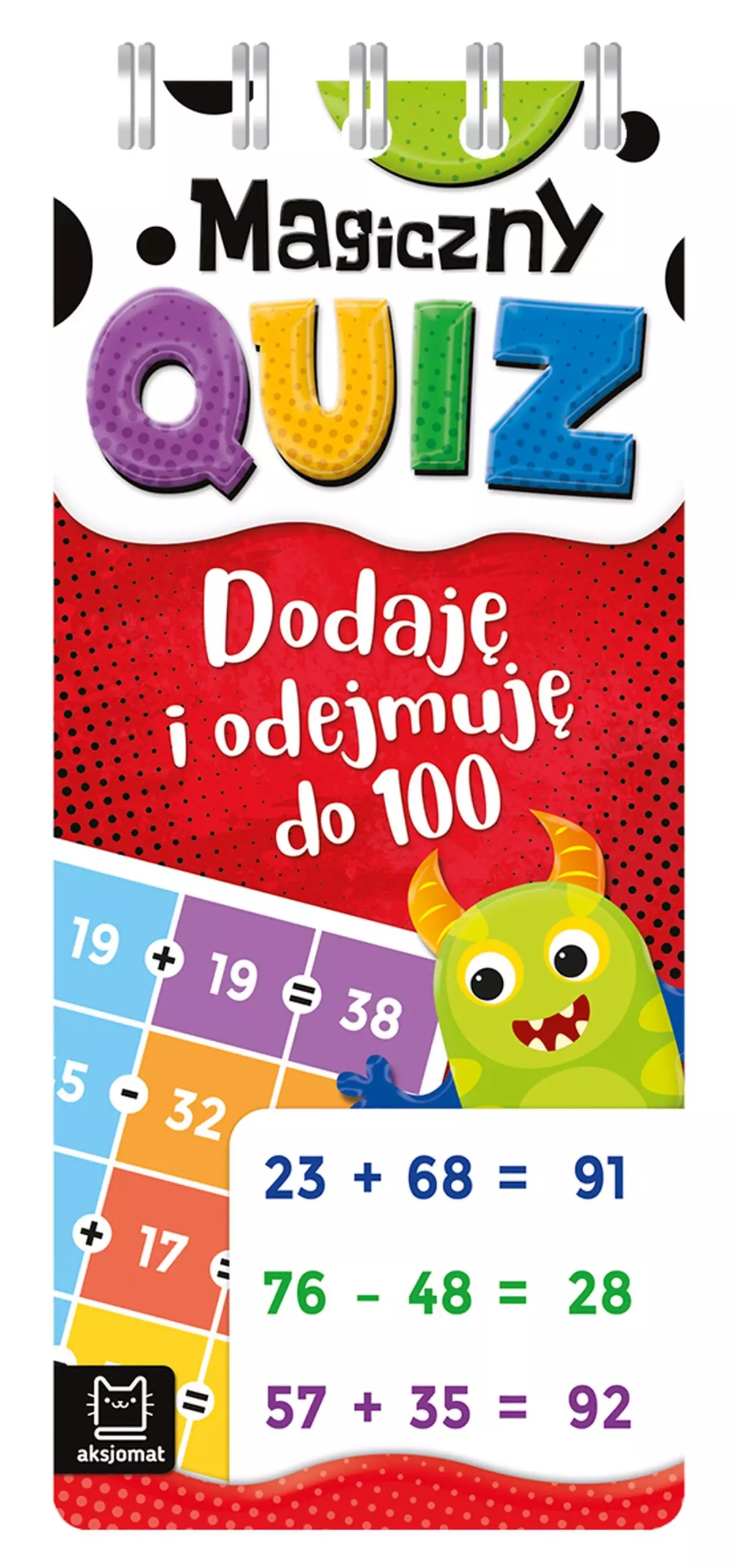 Magiczny quiz. Dodaję i odejmuję do 100. Spirala - Książki