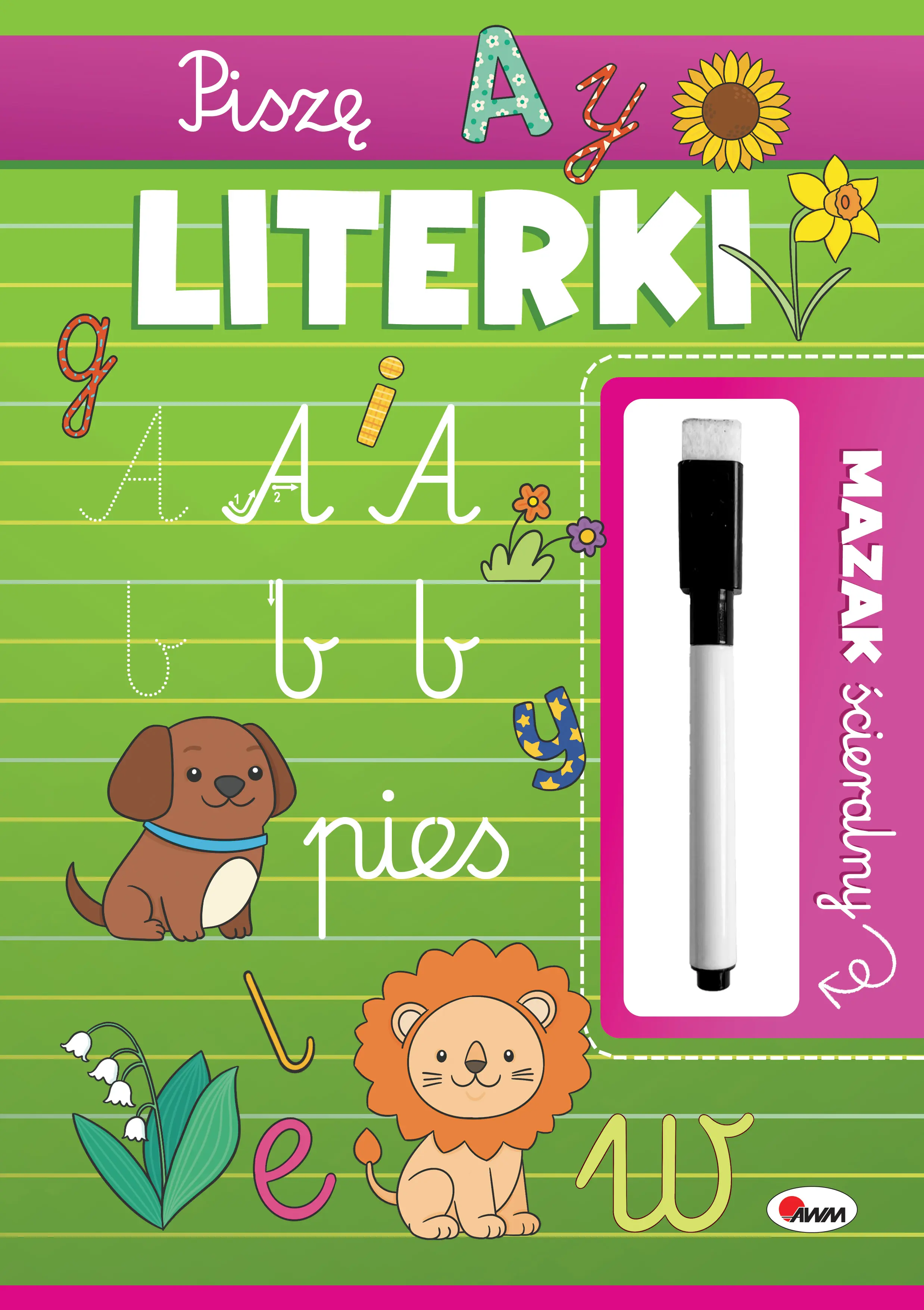 Piszę literki. Mazak ścieralny