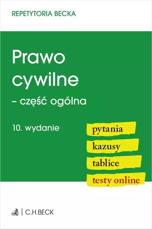 Prawo cywilne - część ogólna. Pytania. Kazusy. Tablice. Testy online - Książki
