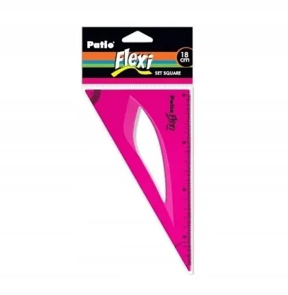 Ekierka szkolna Patio flexi pomarańczowa 18 cm - Papiernicze i szkolne