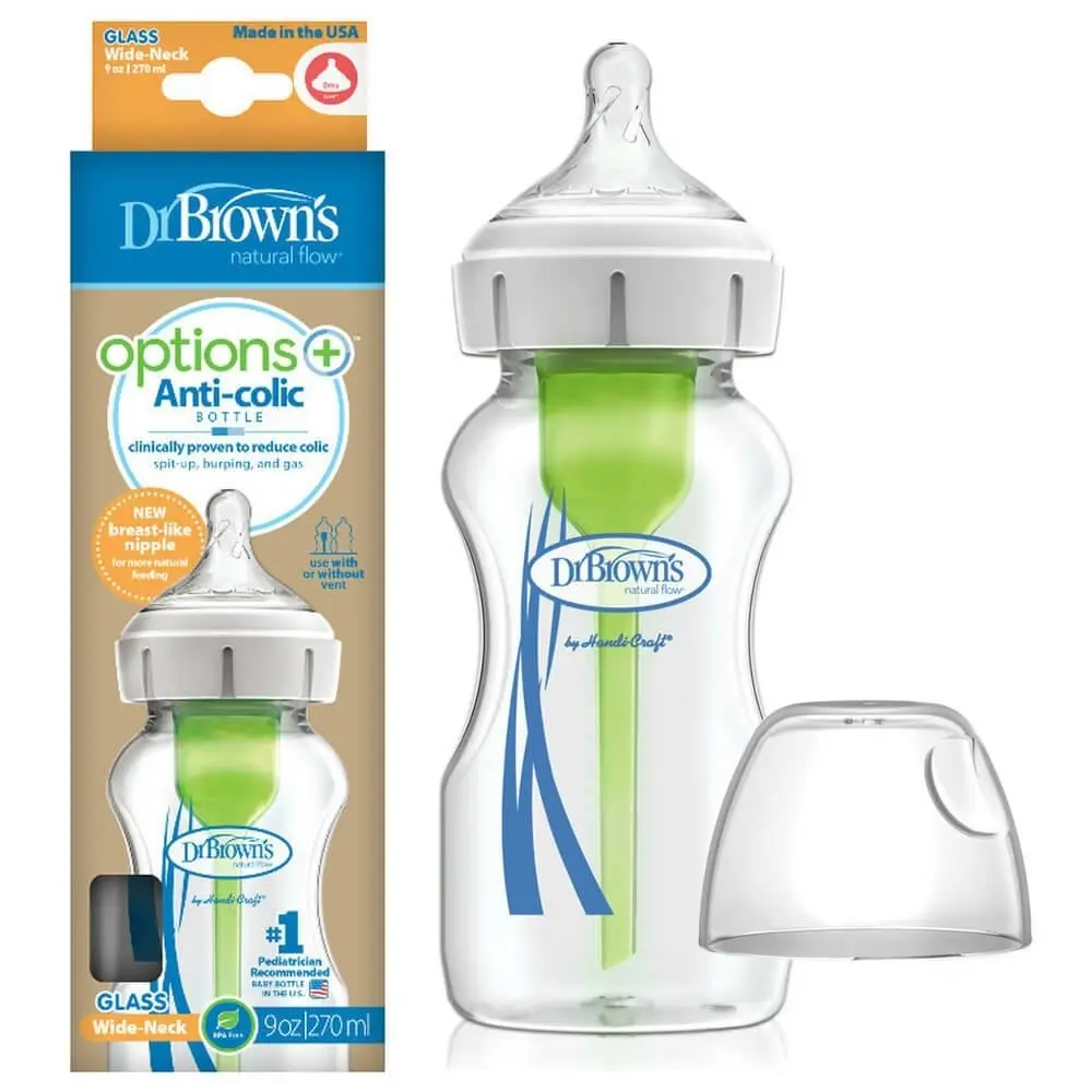 Butelka Browns Szer.szyj.szklana 270ML Opt.plus WB91700 - Mama i dziecko