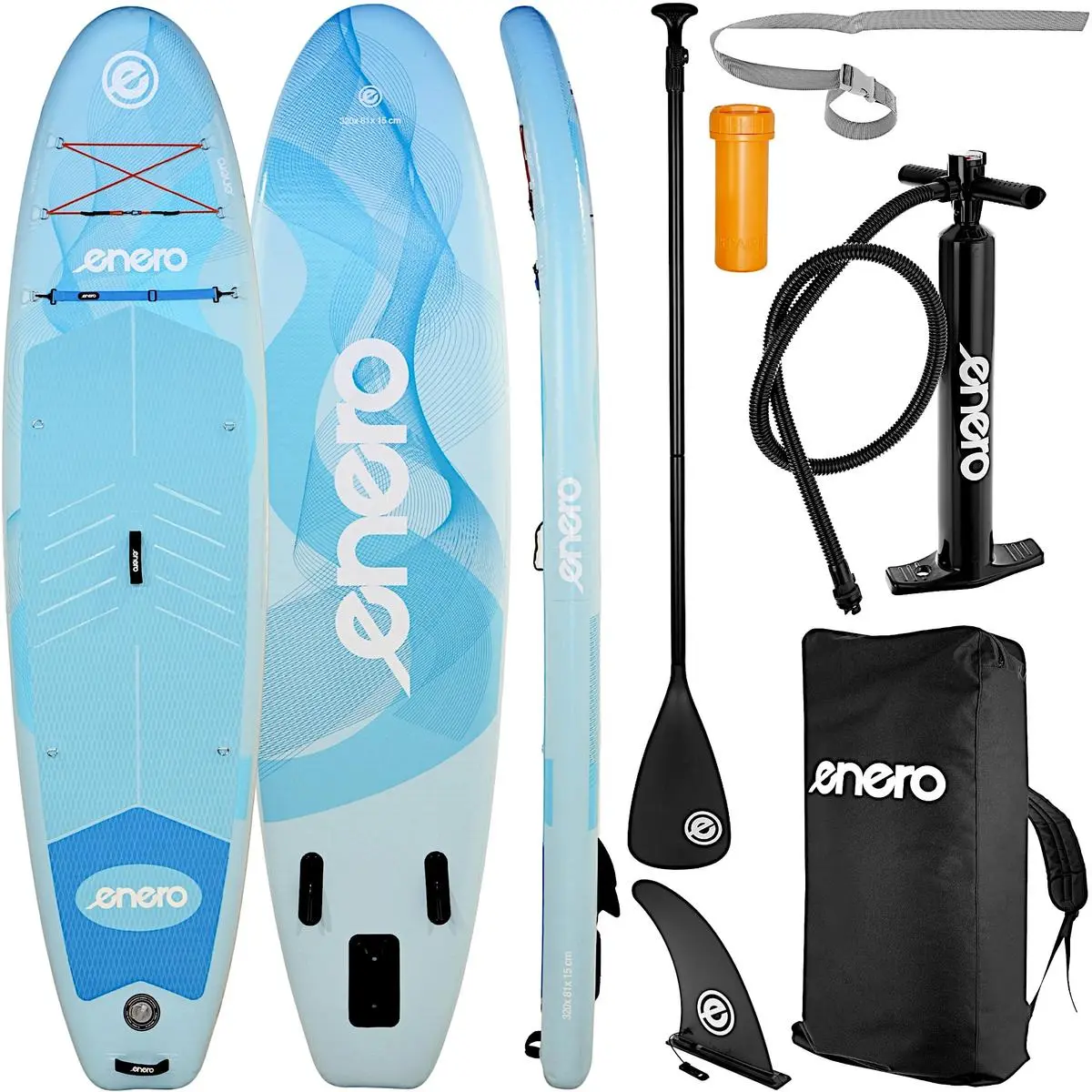 Zestaw - Deska Sup 150KG Dmuchana Enero 320x81x15CM - Zabawki