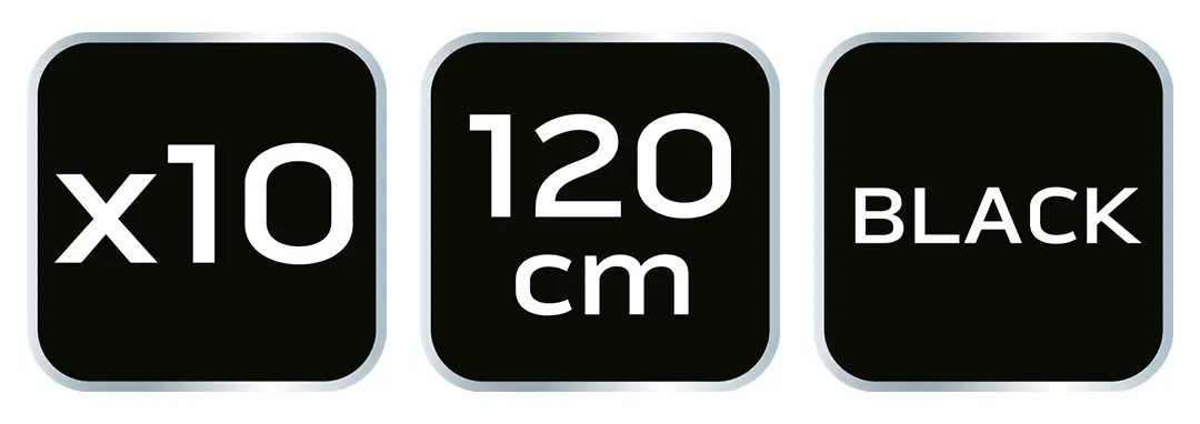 Sznurowadła do butów roboczych 120cm, czarne - Odzież i dodatki
