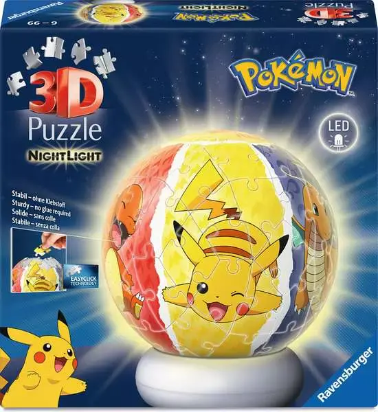 Puzzle 3D 73 elementy. Pokemon. Nocna lampka - Puzzle