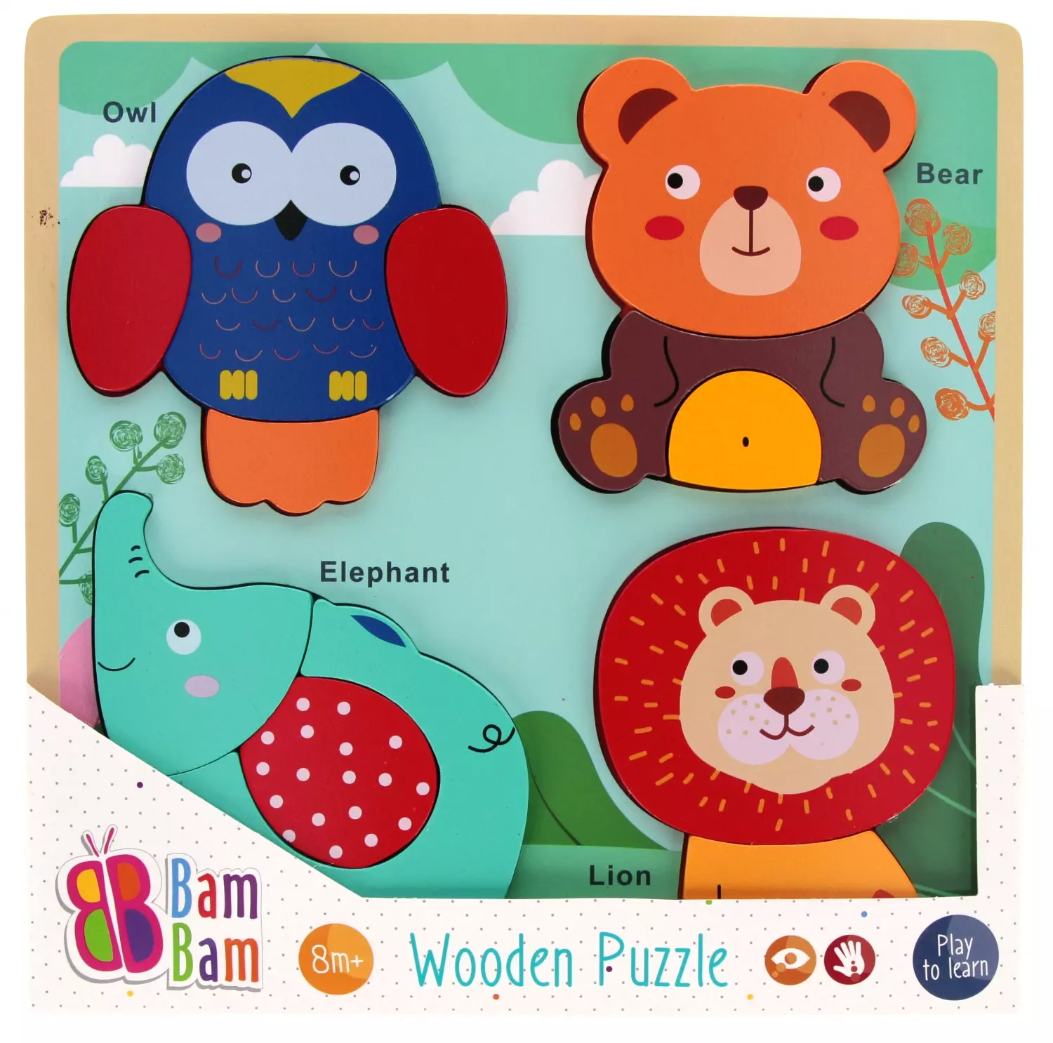 Układanka drewniana, Safari - Zabawki