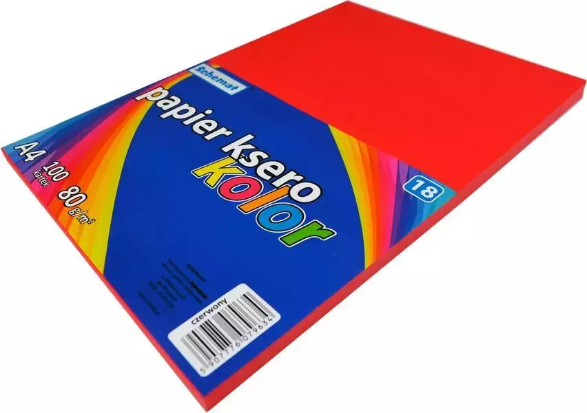 Papier ksero A4/100K czerwony - Papiernicze i szkolne