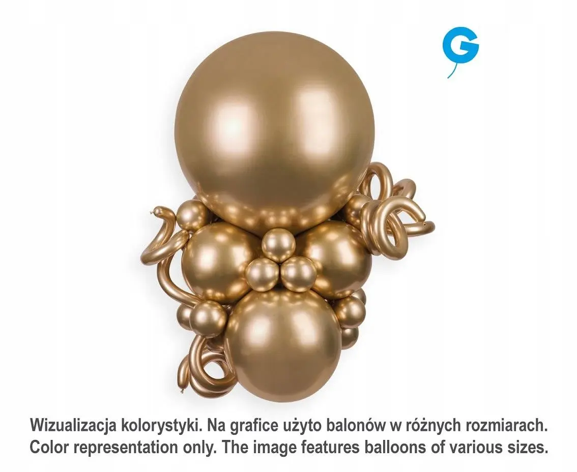 Balony Gemar 19, shiny złote, 3 szt. - Papiernicze i szkolne