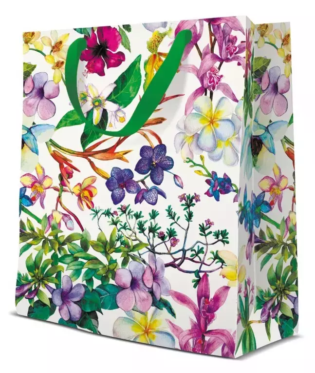 Torebka prezentowa Springs flowers, średnia - Papiernicze i szkolne