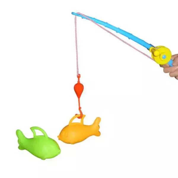 Wędka z rybkami plastikowa w siatce - Gry