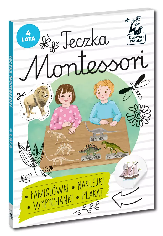 Teczka Montessori. 4 lata. Kapitan Nauka - Książki