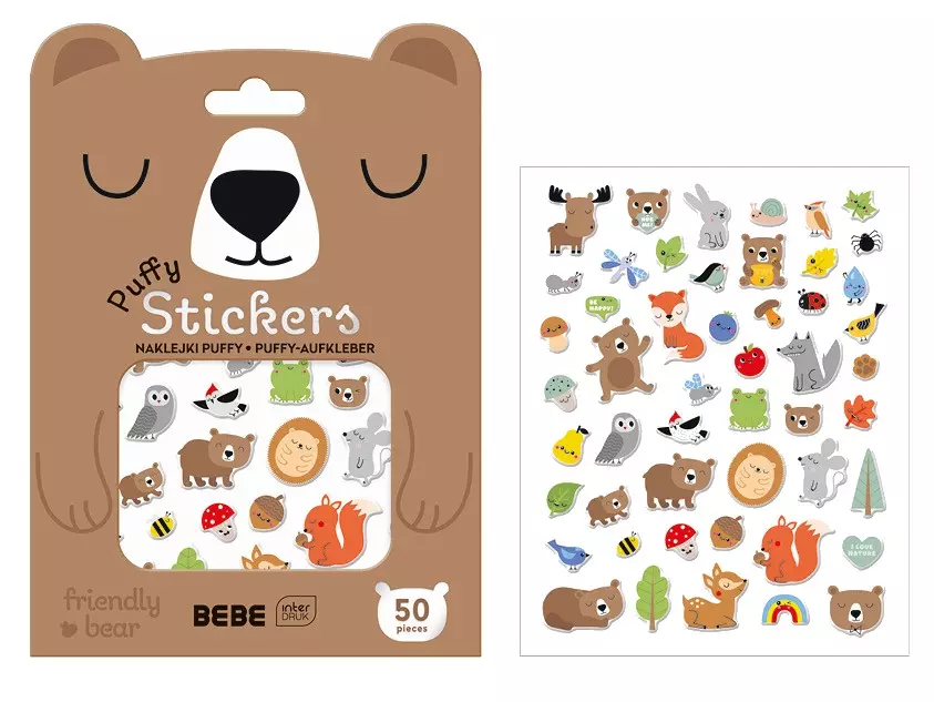 Naklejki wypukłe (puffy) Interdruk 50 szt. - Papiernicze i szkolne