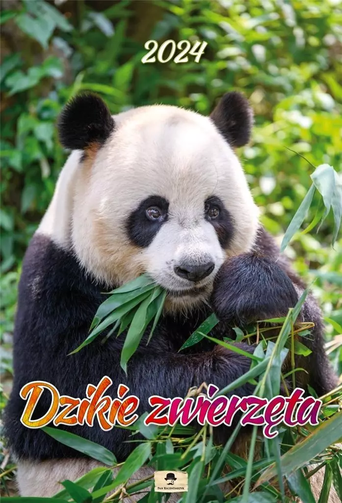 Kalendarz 2024 A3 ścienny Dzikie Zwierzęta - Książki