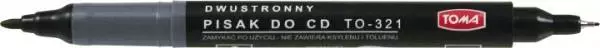Marker CD dwustronny czarny 321 p20 TOMA, cena za 1szt. - Papiernicze i szkolne