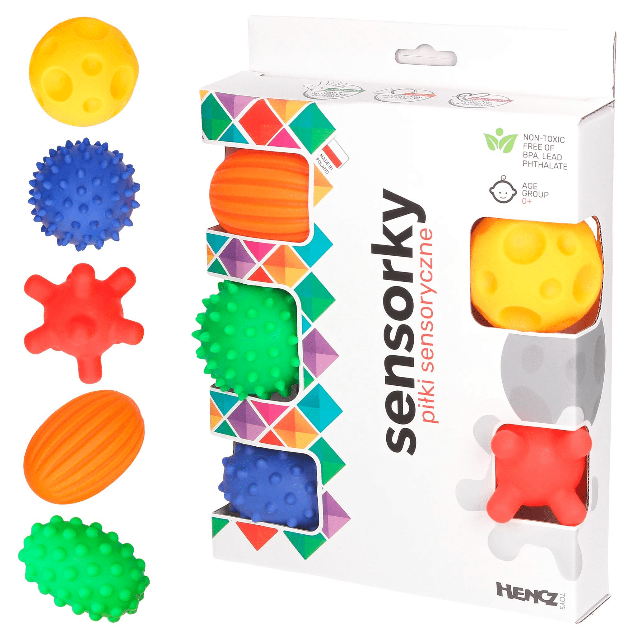 Piłeczki sensoryczne (5 sztuk) - Zabawki