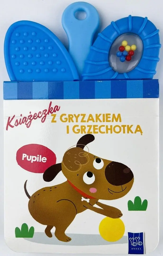 Książeczka z gryzakiem i grzechotką. Pupile - Książki